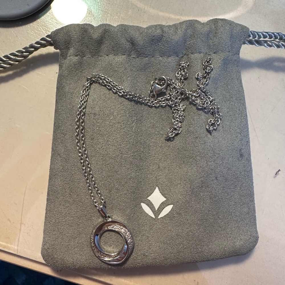 Brilliant Earth sterling silver studded pendant